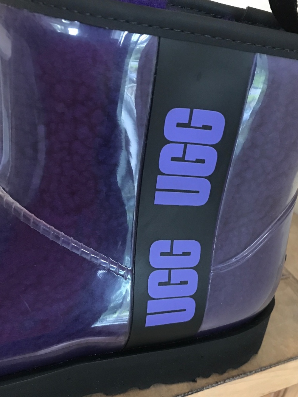 UGG CLASSIC CLEAR MINI WATERPROOF VIOLET NIGHT BOOT CYBERCORE - Picture 15 of 16